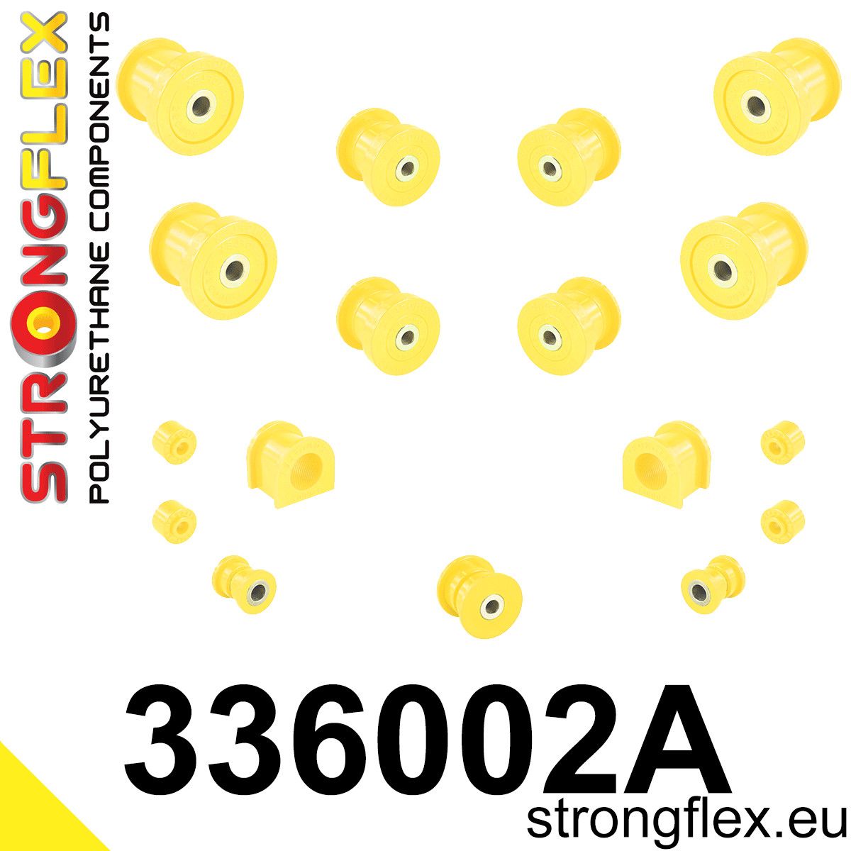 Kit bucse poliuretan Strongflex suspensie fata SPORT - Jeep Cherokee - 336002A