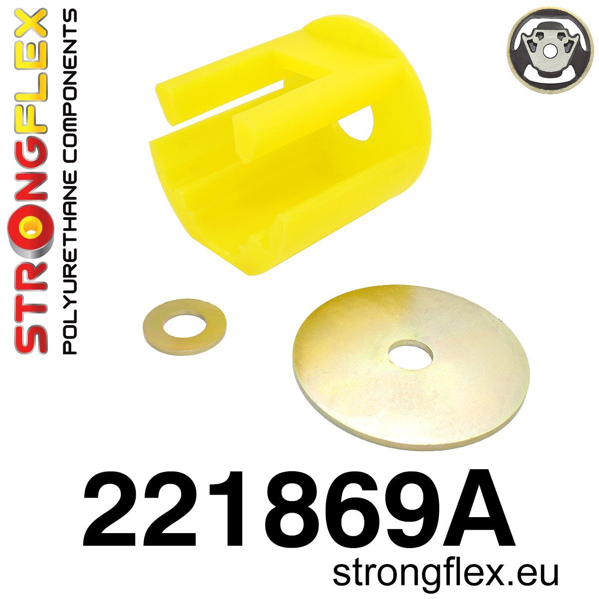 Piesa poliuretan Strongflex - inferioara Insertie tampon motor SPORT - Audi A3 / S3 / RS3, TT / TTS / TTRS / Seat Leon - 221869A