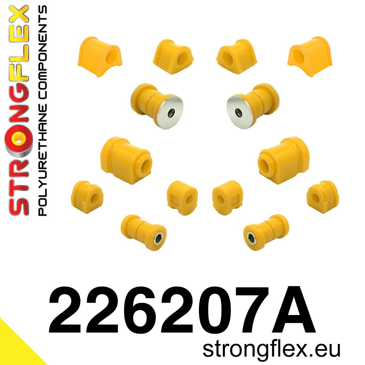 Kit bucse poliuretan Strongflex suspensie fata si punte spate SPORT - Volkswagen Golf, Jetta, Scirocco - 226207A
