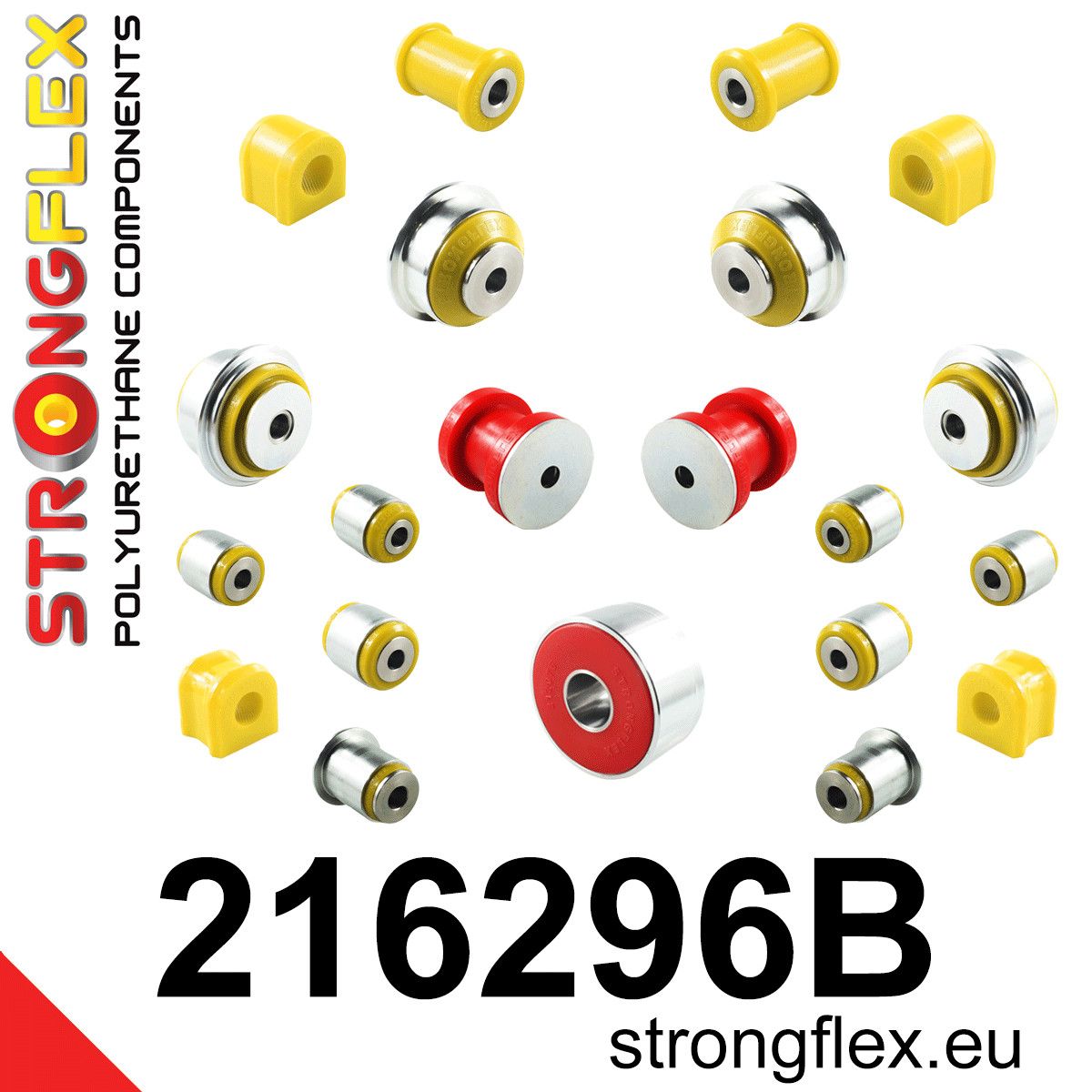 Kit complet bucse poliuretan Strongflex pentru suspensie - Toyota Yaris - 216296B