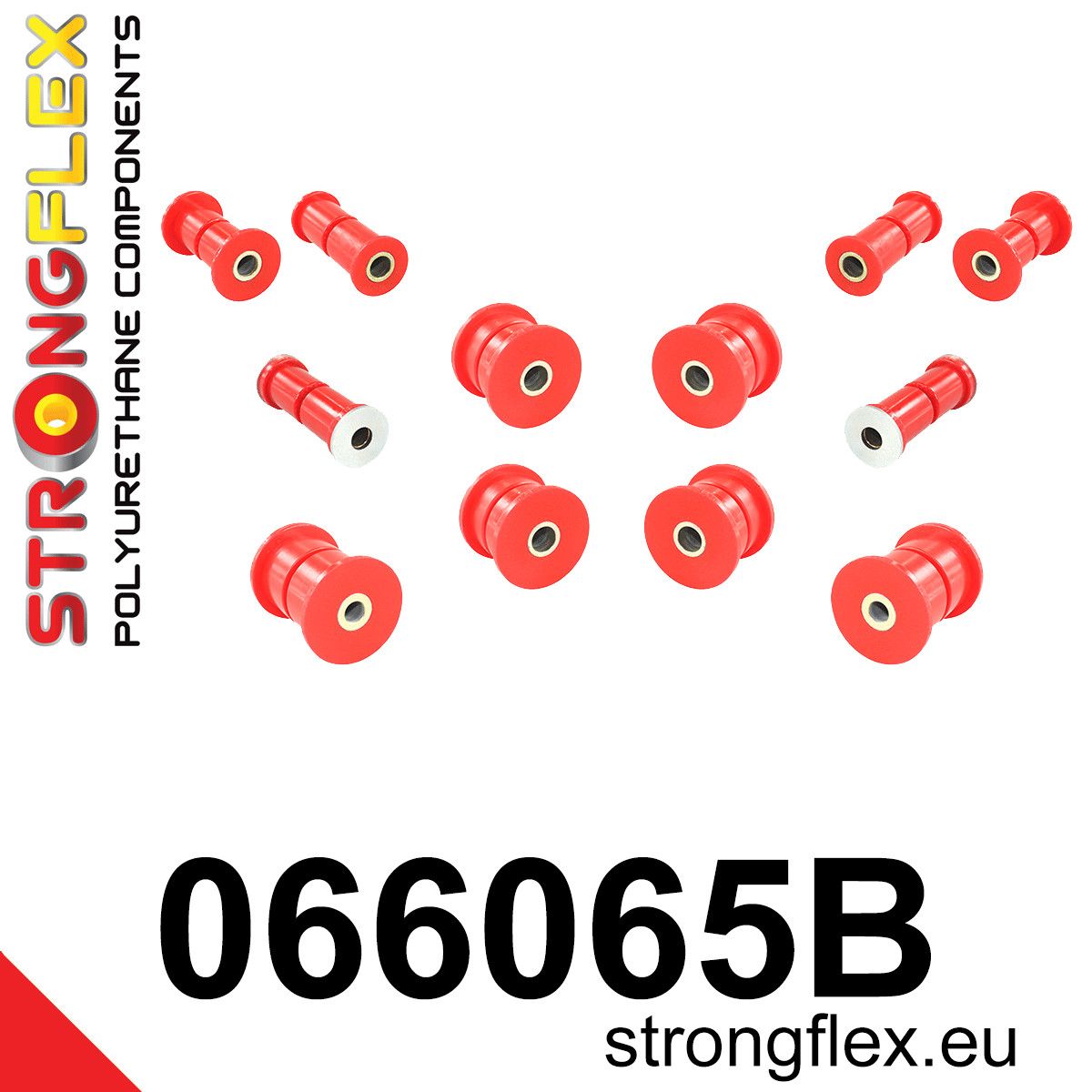 Kit bucse poliuretan Strongflex suspensie spate - Fiat 125P 1300/1500 - 066065B