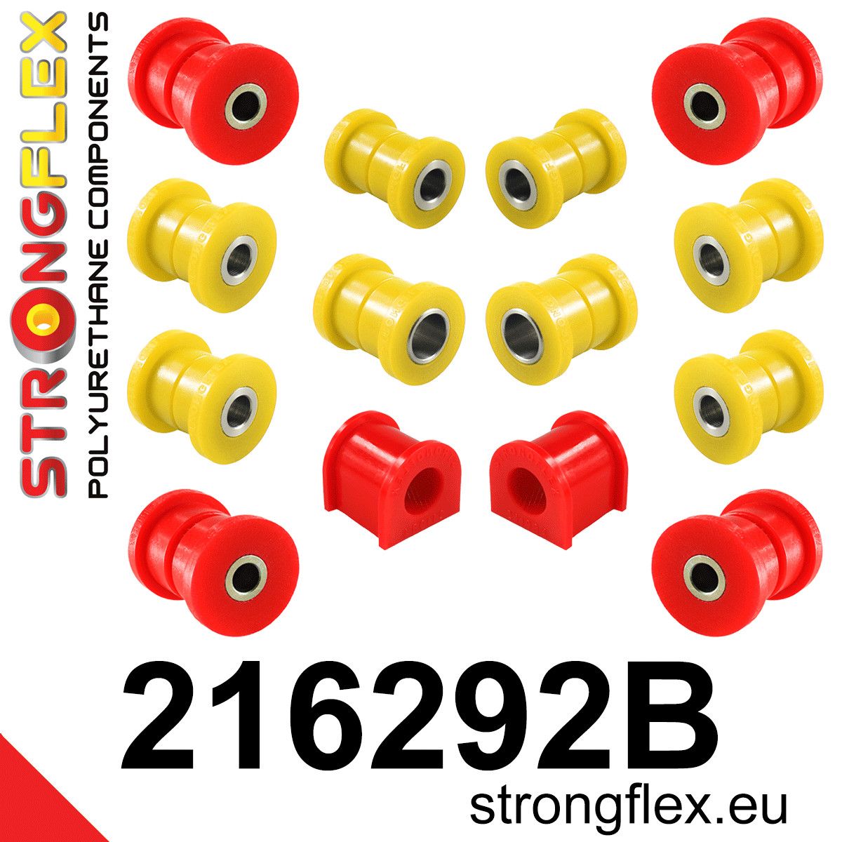 Kit bucse poliuretan Strongflex suspensie spate - Toyota Corolla - 216292B