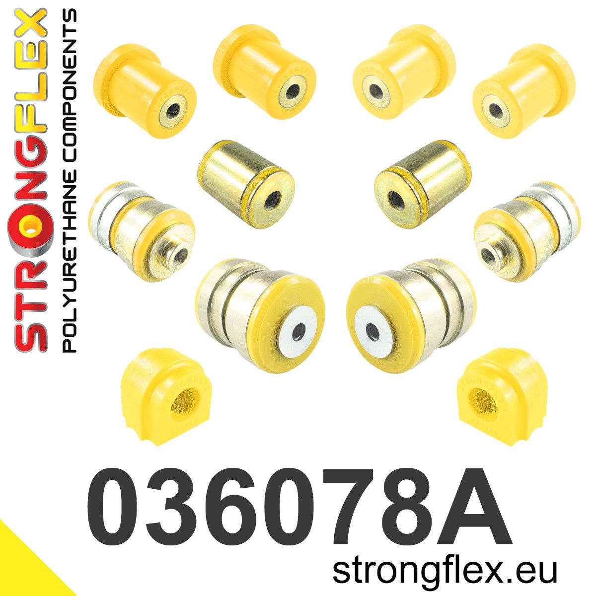 Kit bucse poliuretan Strongflex suspensie fata SPORT - BMW Seria 5 - 036078A
