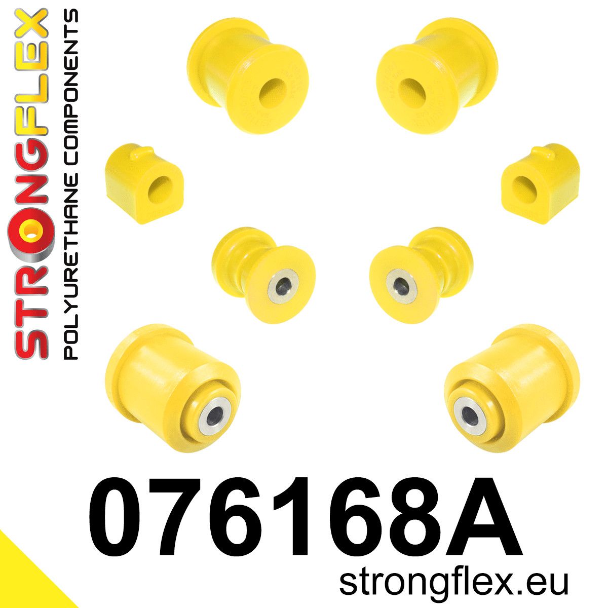 Kit bucse poliuretan Strongflex suspensie fata si punte spate SPORT - Ford Fiesta - 076168A