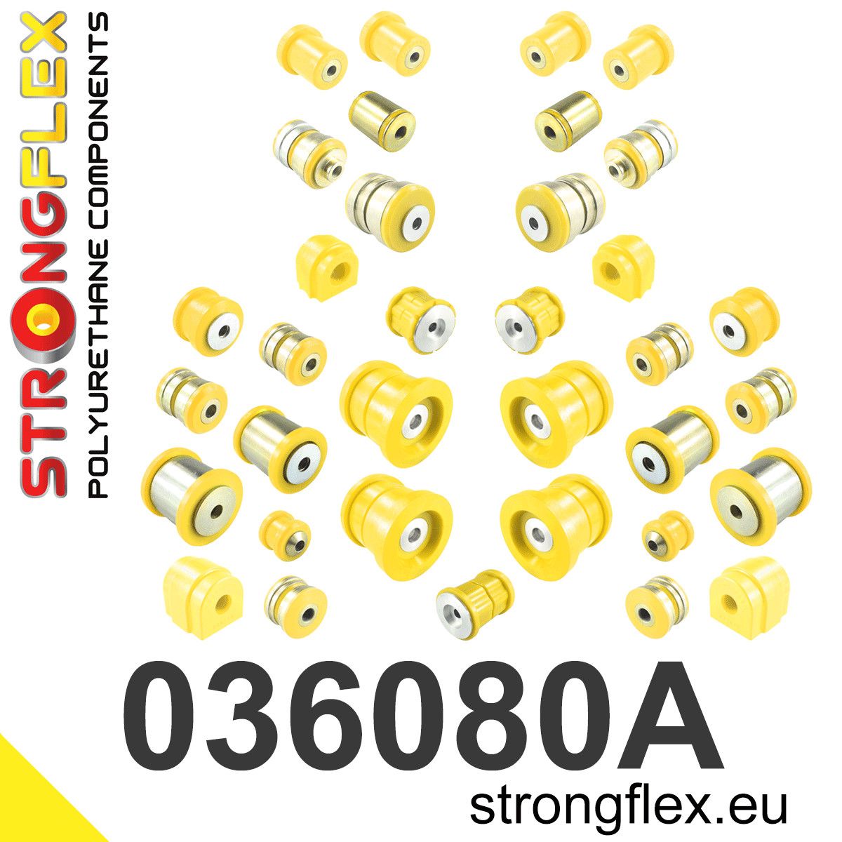 Kit complet bucse poliuretan Strongflex pentru suspensie SPORT - BMW Seria 5 - 036080A