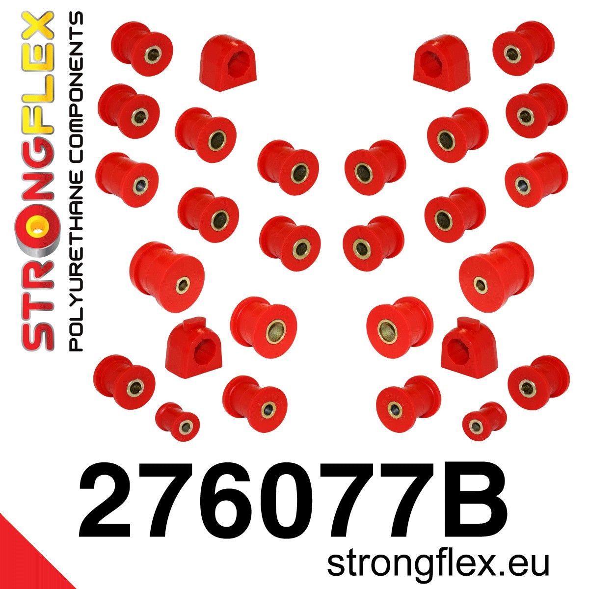 Piesa poliuretan Strongflex - frontala and Kit bucse suspensie spate - Subaru Forester, Impreza, Legacy/Outback - 276077B