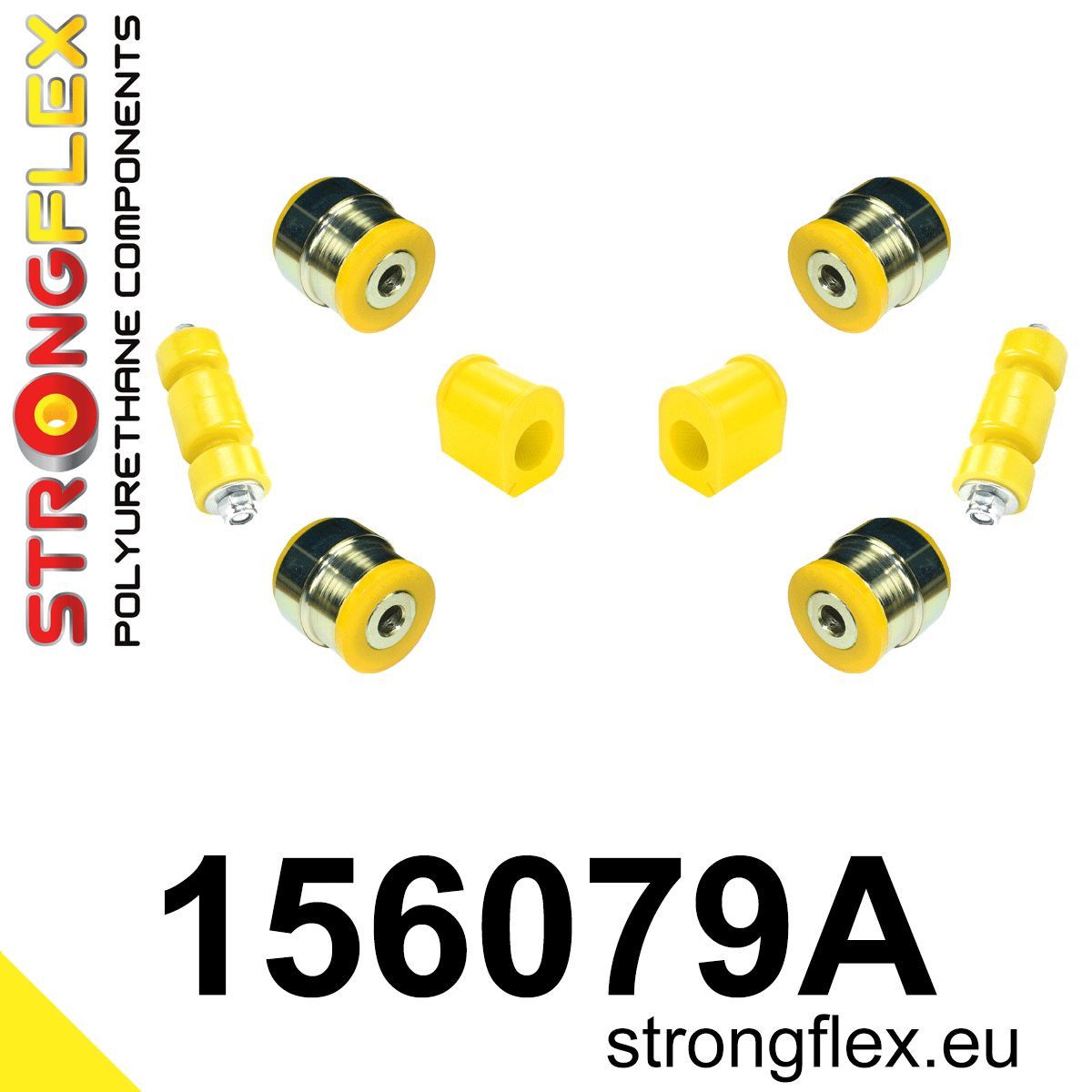 Kit bucse poliuretan Strongflex suspensie fata SPORT - Renault Clio, Twingo - 156079A