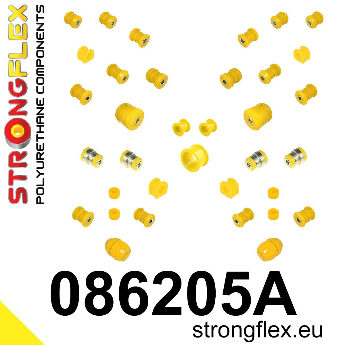 Kit complet bucse poliuretan Strongflex pentru suspensie SPORT - Honda Prelude - 086205A