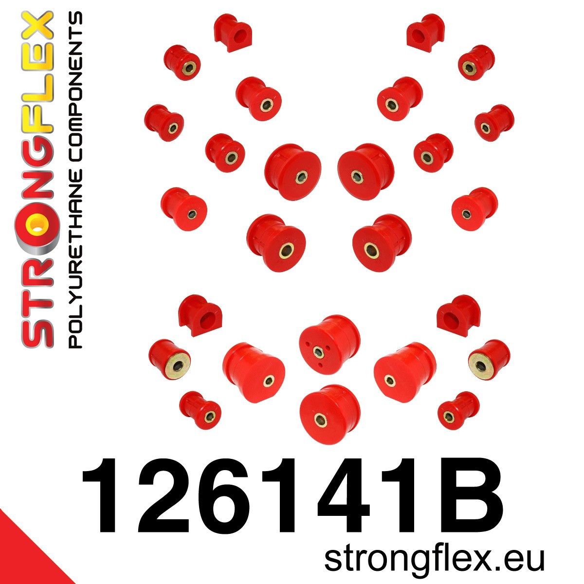 Kit complet bucse poliuretan Strongflex pentru suspensie - Mitsubishi Lancer Evolution - 126141B