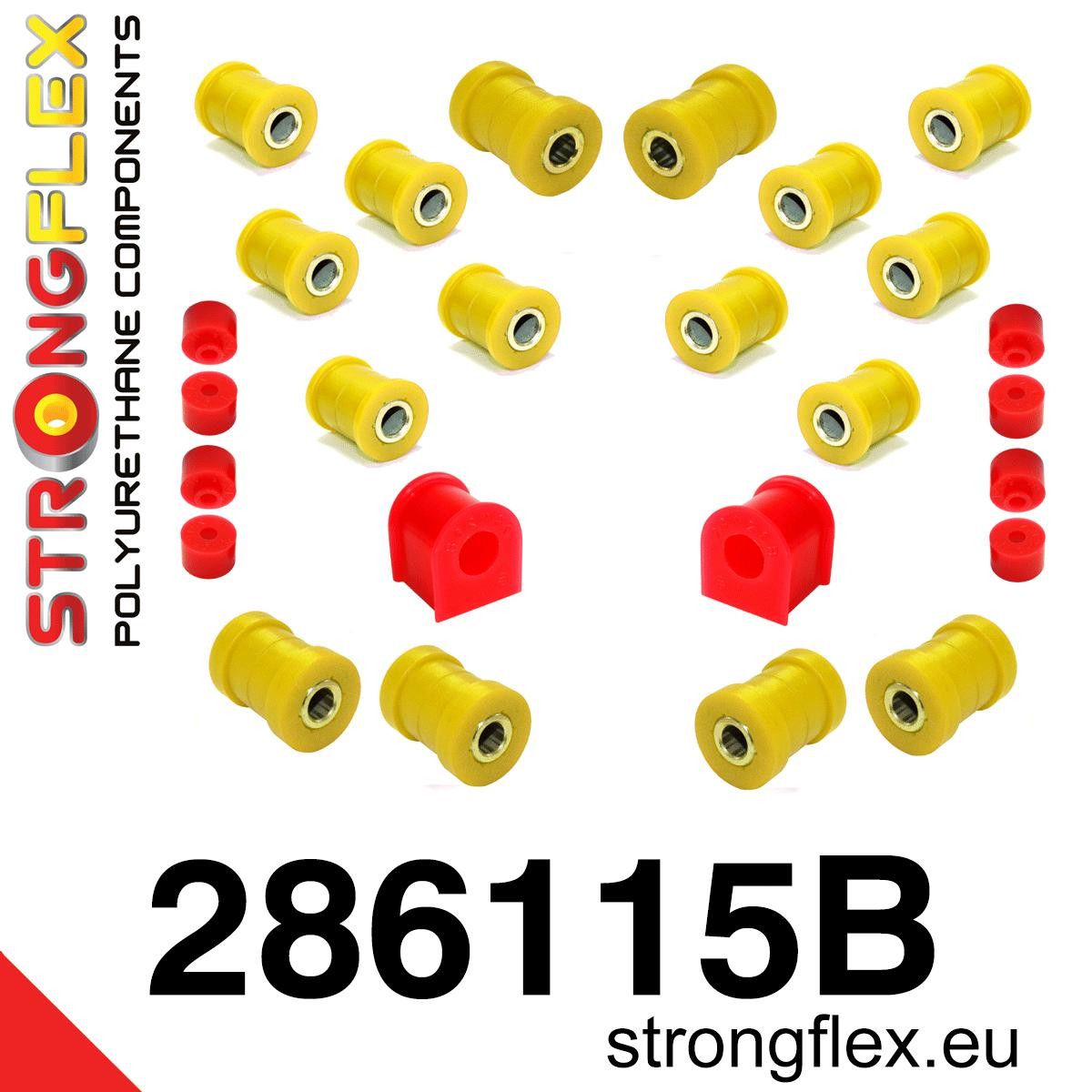 Kit bucse poliuretan Strongflex suspensie spate - Nissan Silvia / 200SX, Skyline - 286115B