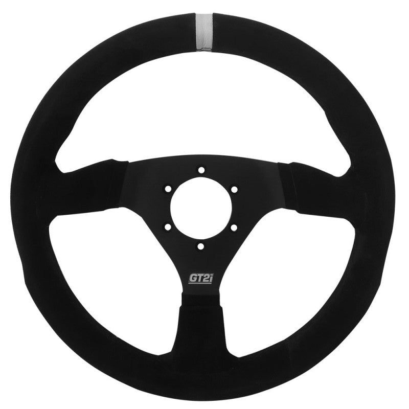 Volan GT2i Pro 330 mm Piele Intoarsa Negru, Plat