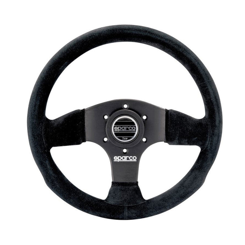 Volan Plat Sparco P300 Piele Intoarsa Negru