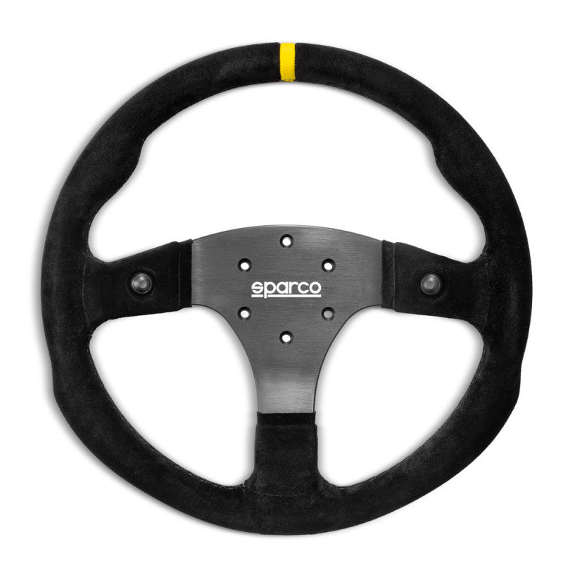 Volan Sparco R330B Piele Intoarsa cu Butoane - 330mm
