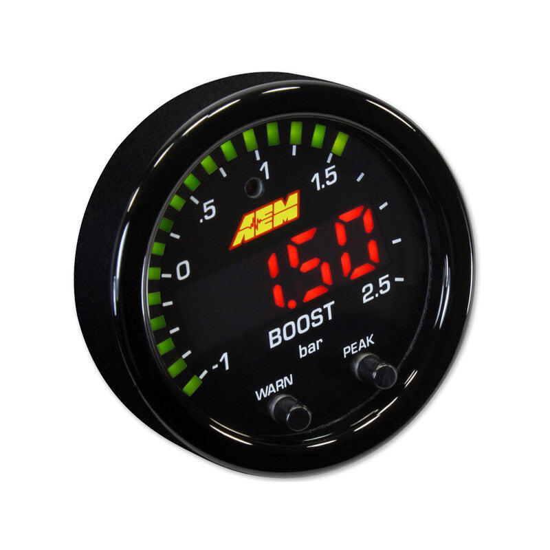 Ceas Presiune Turbo AEM X-Series 52mm - -1 la 2.5 bar