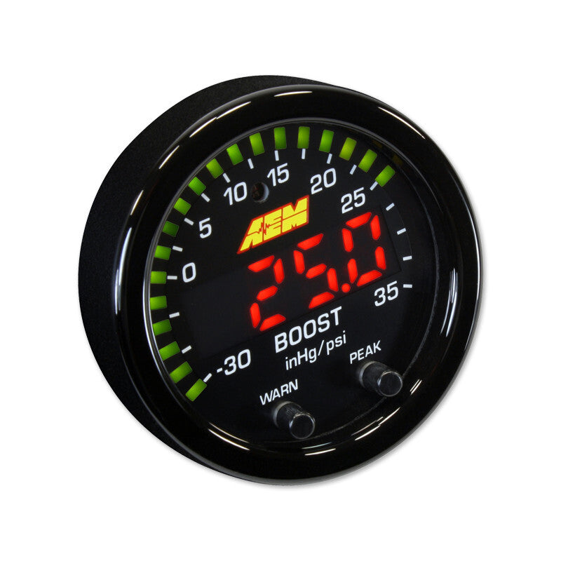 Ceas Presiune Turbo AEM X-Series 52mm - -1 la 2.5 bar