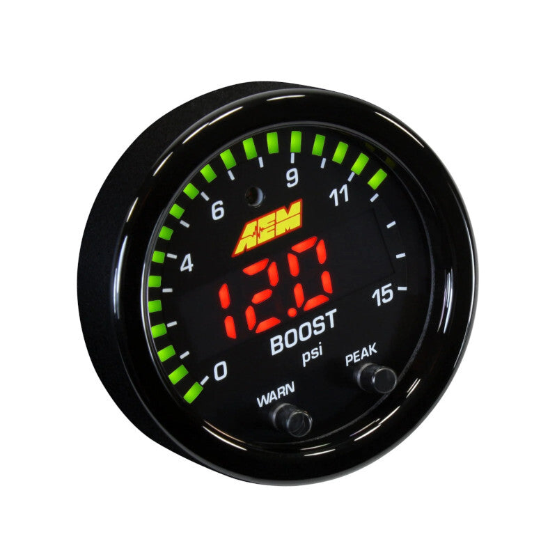 Ceas Presiune Turbo si Benzina AEM X-Series 52mm - 15 psi