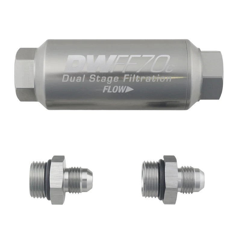 Filtru Benzina Compact pe Traseu DeatschWerks - 10 microni, racord -6 AN