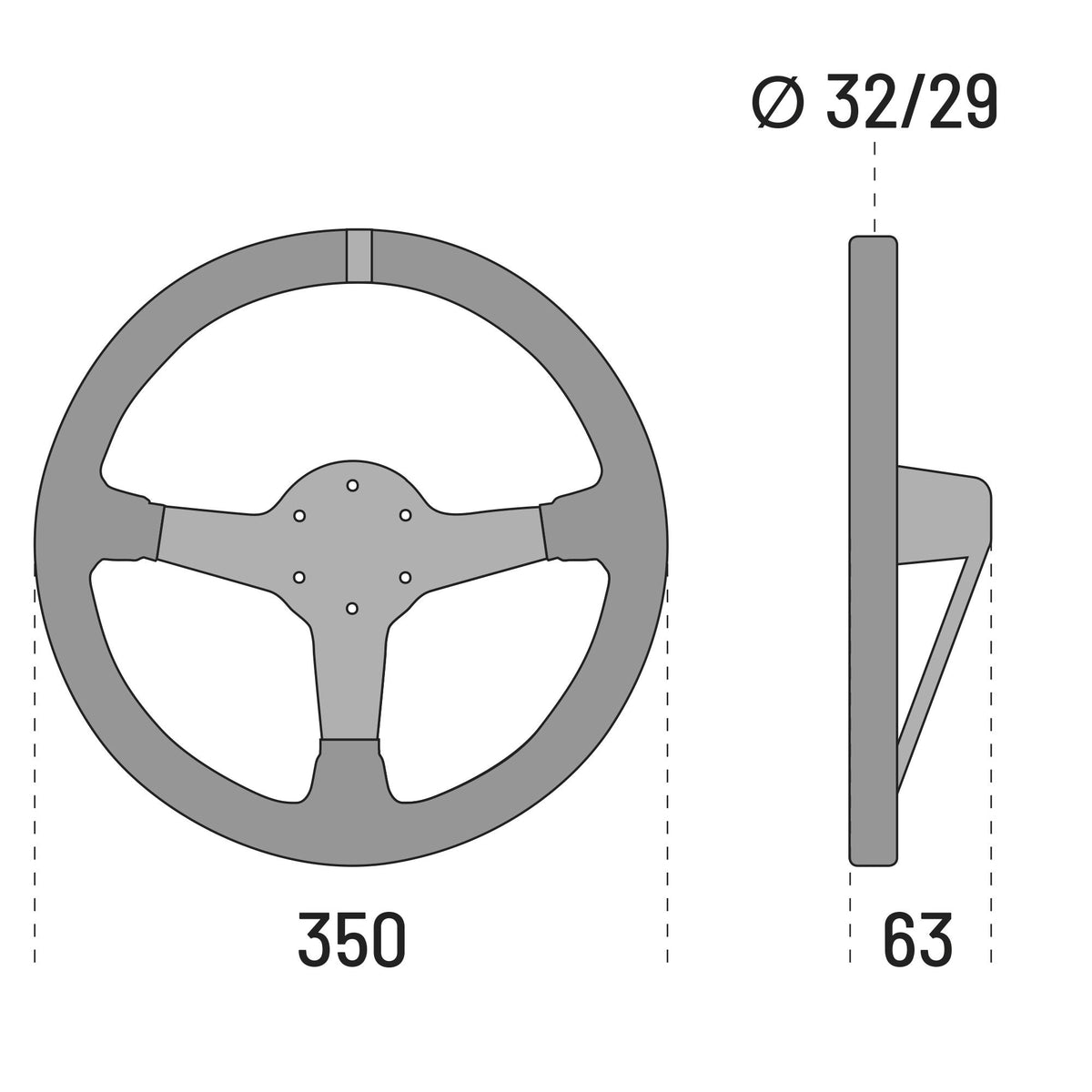 Volan Sparco L575 Negru - Piele