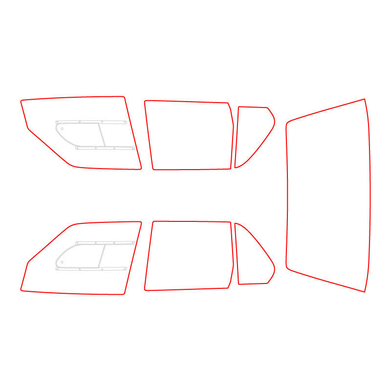 Set 5 Geamuri Policarbonat BMW E30 Sedan, Slider Optional
