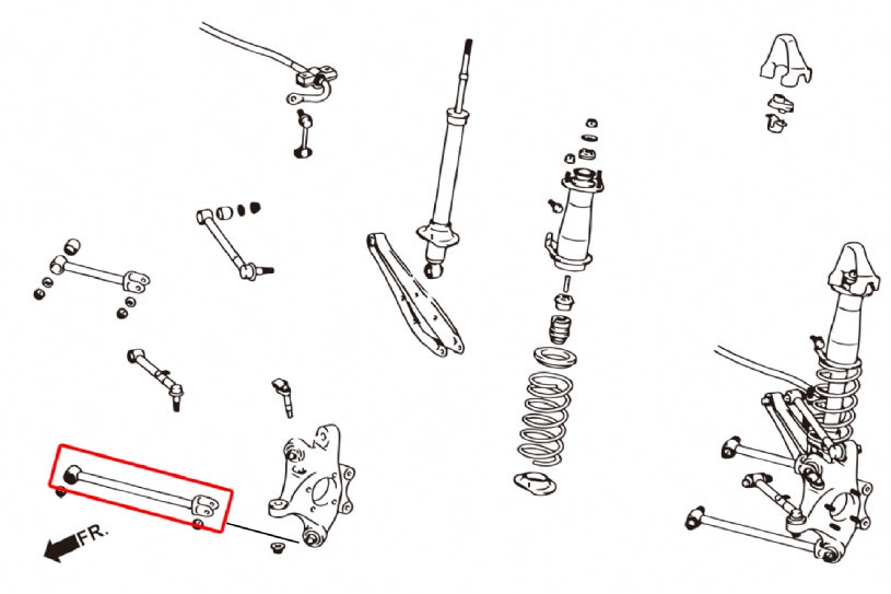 Brat suspensie spate reglabil Hardrace pentru Lexus GS / IS - 6714