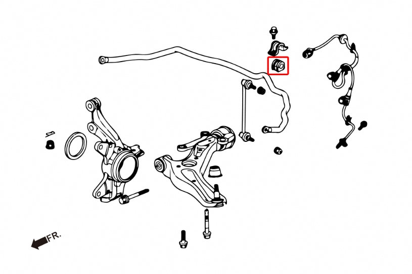 Set bucse suport bara stabilizatoare ranforsate Hardrace pentru Honda Jazz - 6908