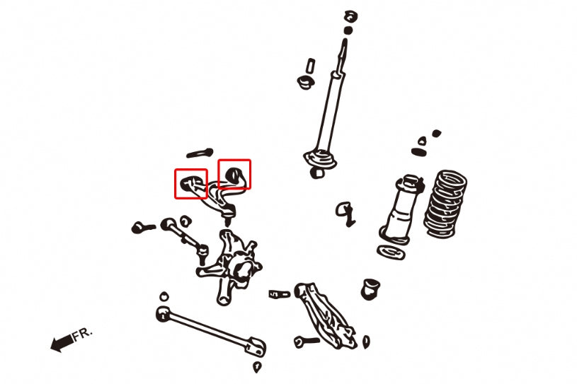 Set bucse brat suspensie superior spate Hardrace pentru Lexus GS / IS / Toyota Altezza / Aristo - 6859