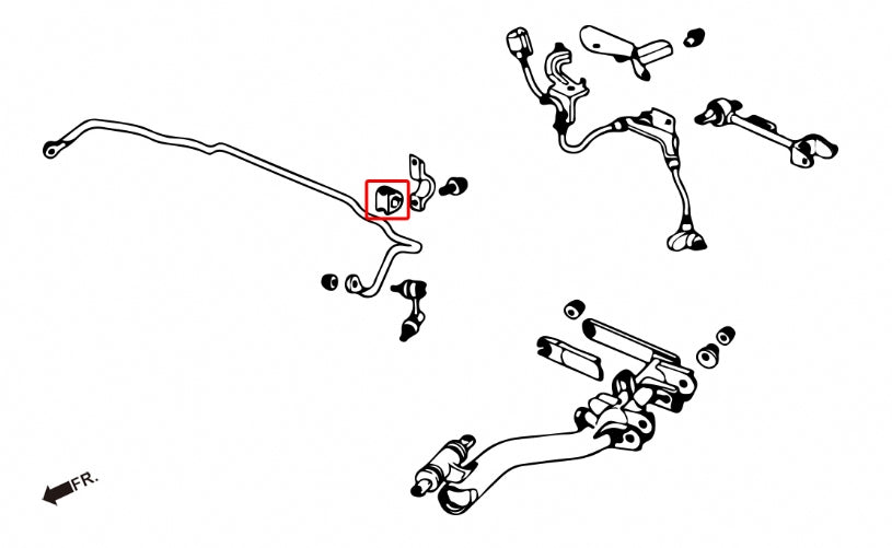 Set bucse suport bara stabilizatoare spate Hardrace pentru Honda Civic / Integra - 7450