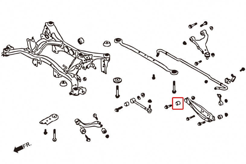 Set bucse brat suspensie inferior spate Hardrace pentru Subaru BRZ / Forester / Toyota GR 86 / GT86 - 7755