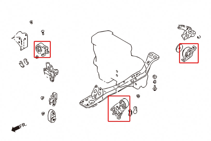 Tampon motor durificat Hardrace pentru Nissan Micra - 6234