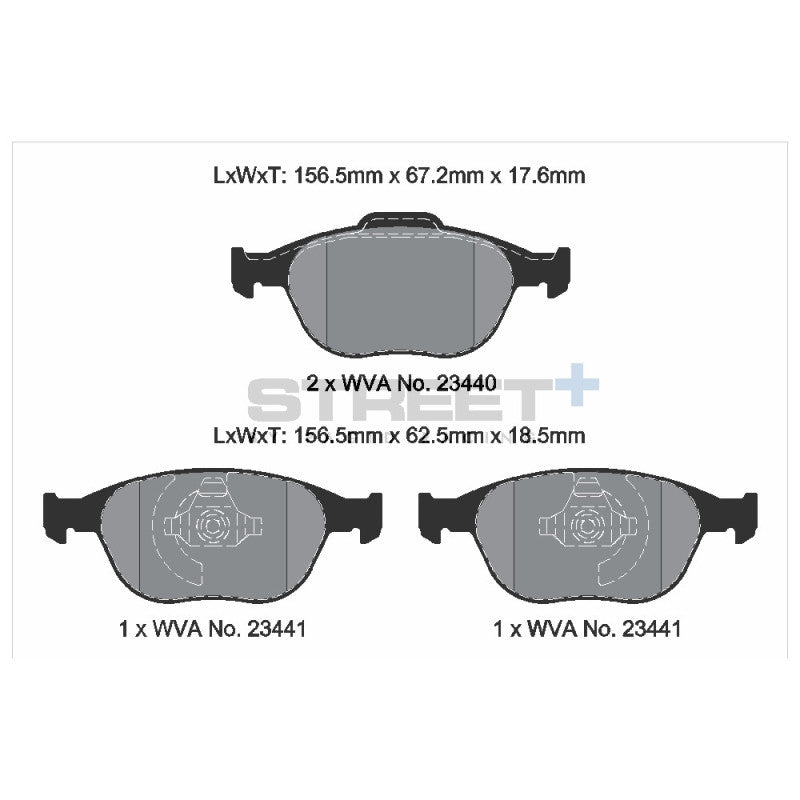 Placute Frana Fata Pagid Street+ T8174 - Ford LTD DA