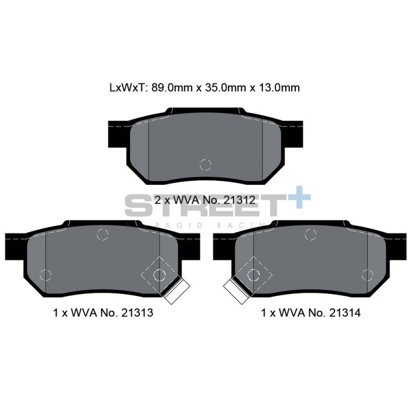Placute Frana Spate Pagid Street+ T8004 - Acura