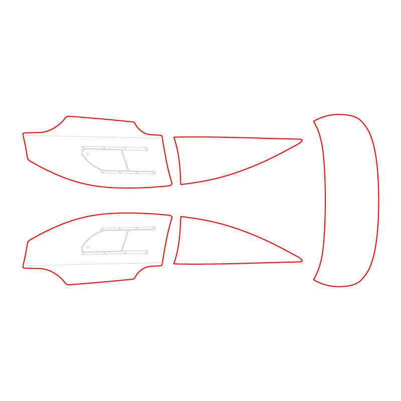 Set 5 Geamuri Policarbonat Opel Astra H GTC, Slider Optional