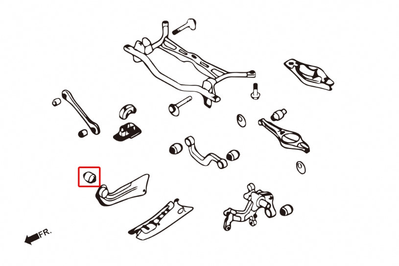 Set bucse brat longitudinal spate Hardrace pentru Audi A3 / RS3 / Seat Altea / Leon / Skoda Octavia / Superb si altele -
