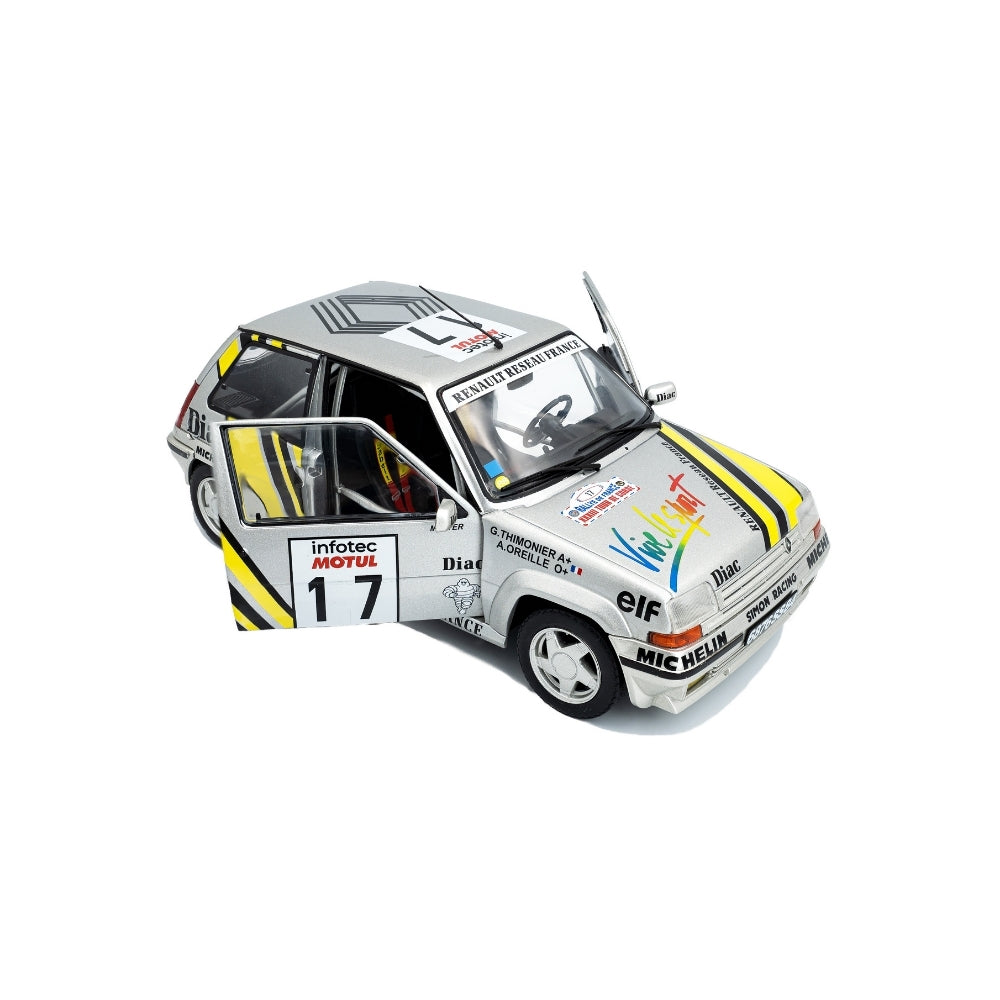 Macheta Renault 5 GT Turbo #17 Oreille Tour de Corse 1989 scara 1:18 Solido