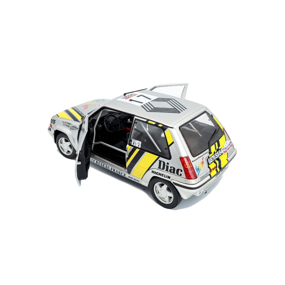 Macheta Renault 5 GT Turbo #17 Oreille Tour de Corse 1989 scara 1:18 Solido