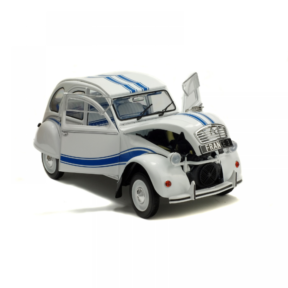 Macheta Citroen 2CV 6 France 3 Blanc Meije 1983 scara 1:18 Solido