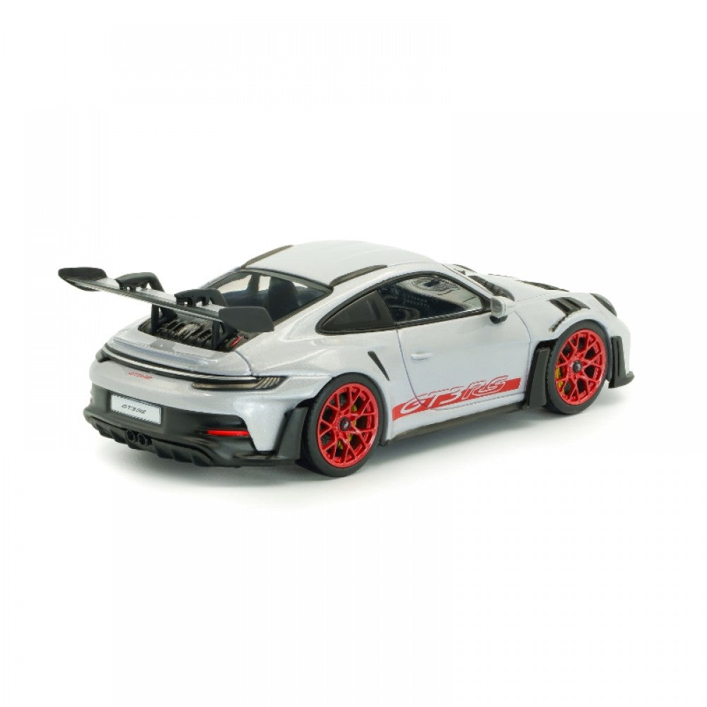 Macheta Porsche 911 (992) GT3 RS Grey Metallic Pyro Red 2023 scara 1:43 Solido
