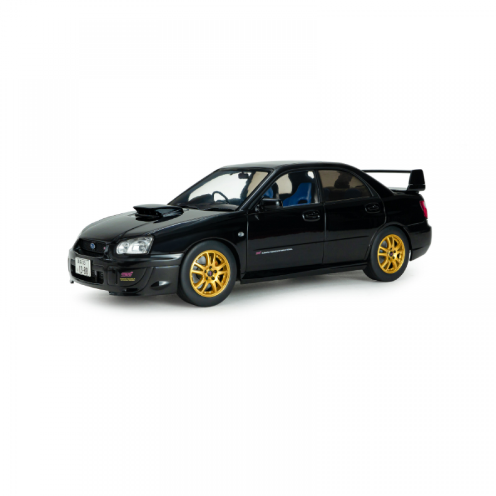 Macheta Subaru Impreza WRX STI Java Black Pearl 2004 scara 1:18 Solido