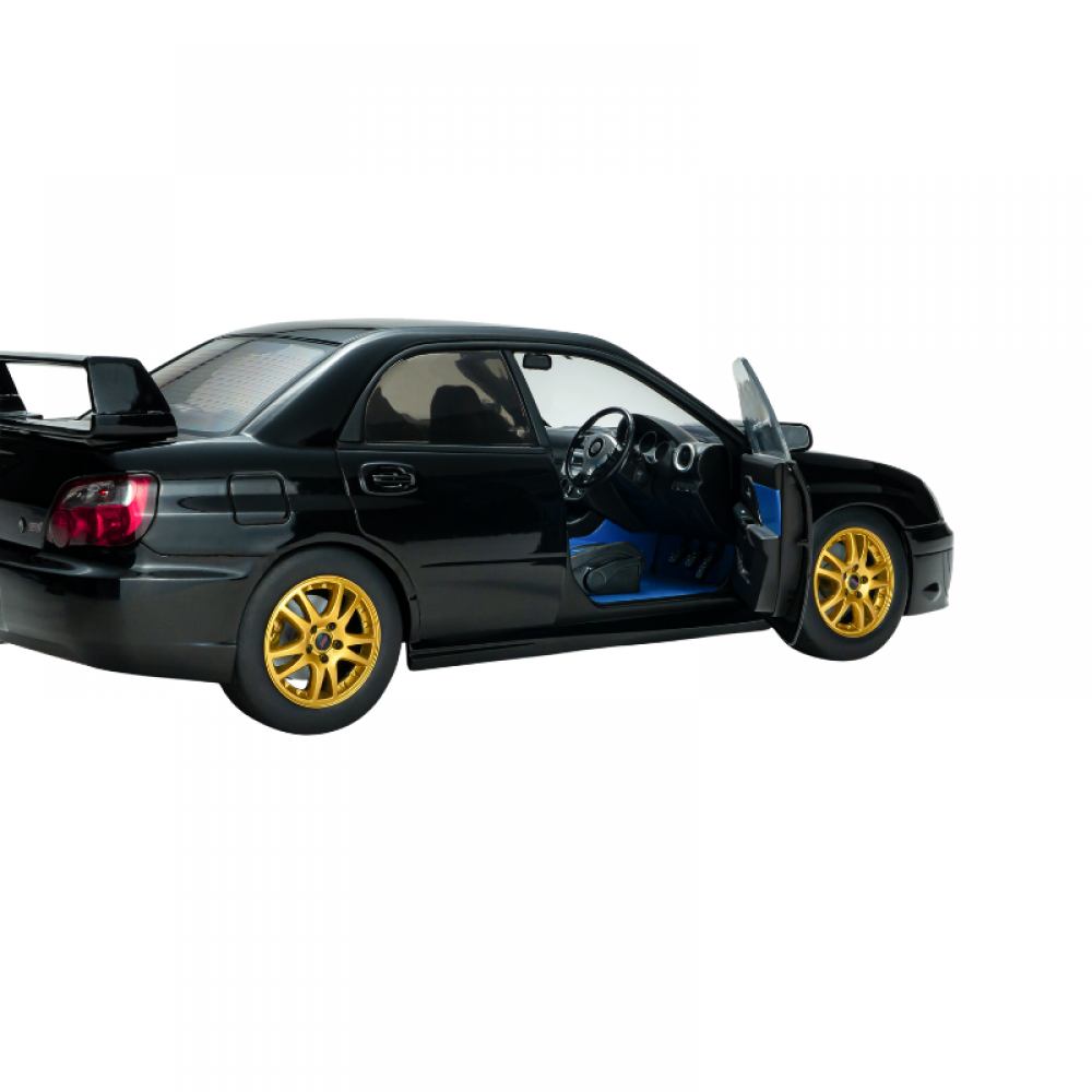 Macheta Subaru Impreza WRX STI Java Black Pearl 2004 scara 1:18 Solido