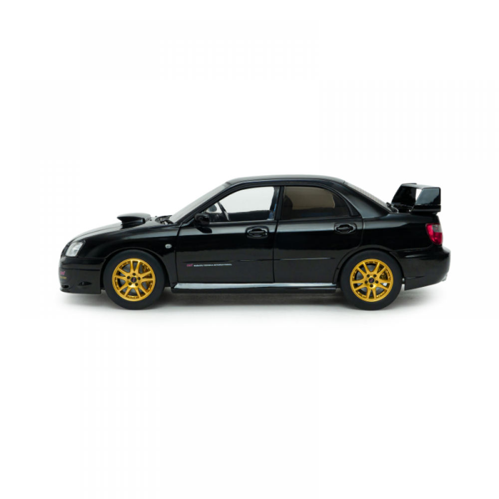 Macheta Subaru Impreza WRX STI Java Black Pearl 2004 scara 1:18 Solido