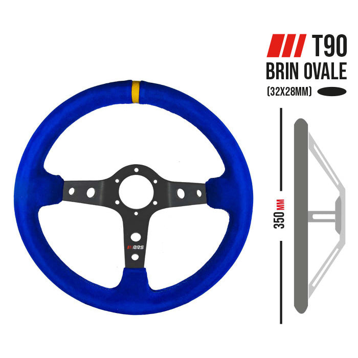 Volan sport RRS Corsa 350mm - Albastru