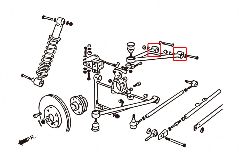 Set bucse brat suspensie superior spate Hardrace pentru Lotus Elise / Exige - 7587