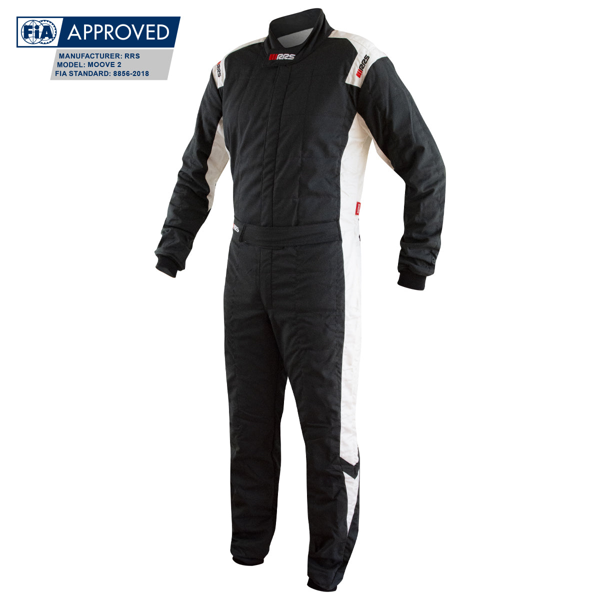 Combinezon FIA RRS MOOVE 2 RACE SUIT BLACK / WHITE