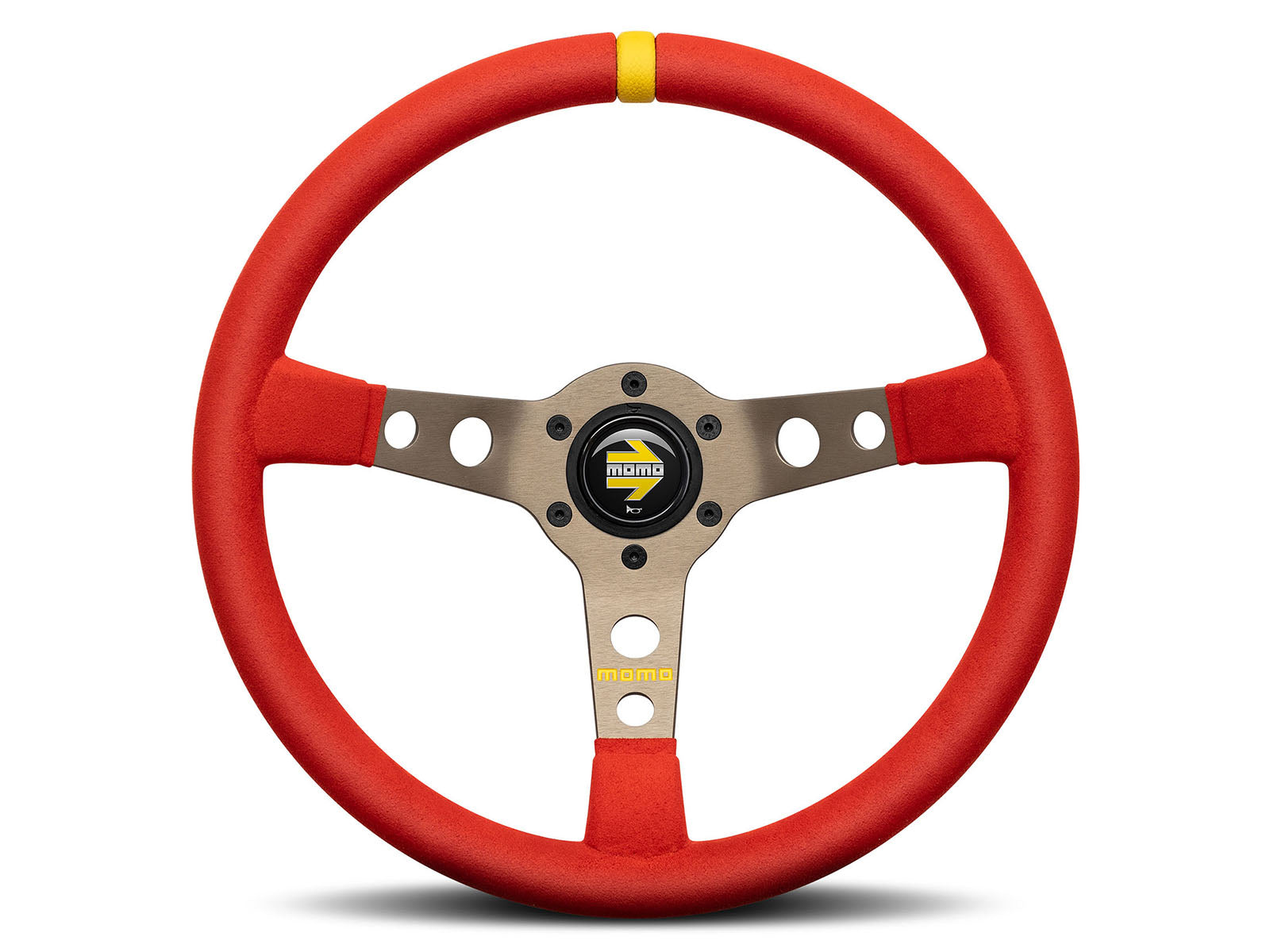 Volan Sport MOMO Mod.07 350mm piele rosie