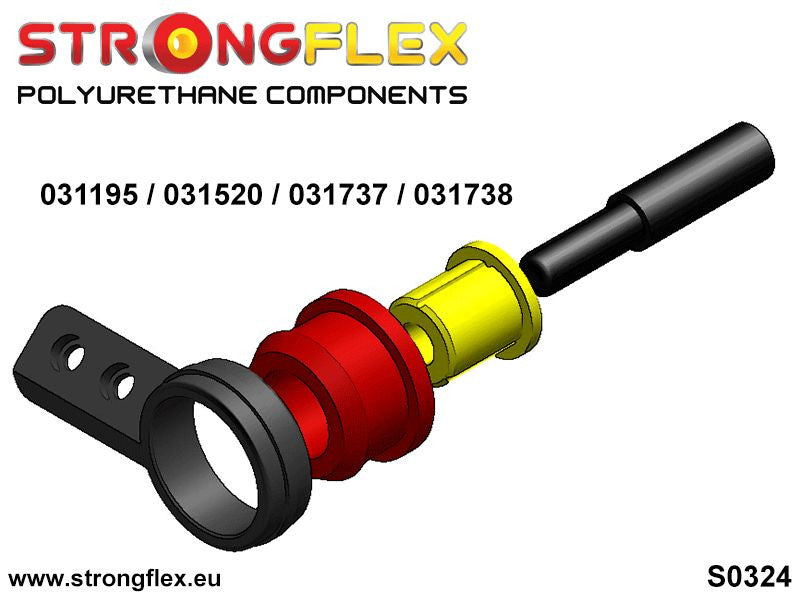 Schema montaj - Bucsa poliuretan Strongflex brat inferior fata - centric 60mm SPORT - BMW Seria 3, Z1, Z3 - 031195A