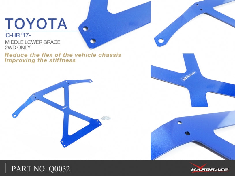 Bara rigidizare inferior central Hardrace pentru Toyota Prius - Q0032