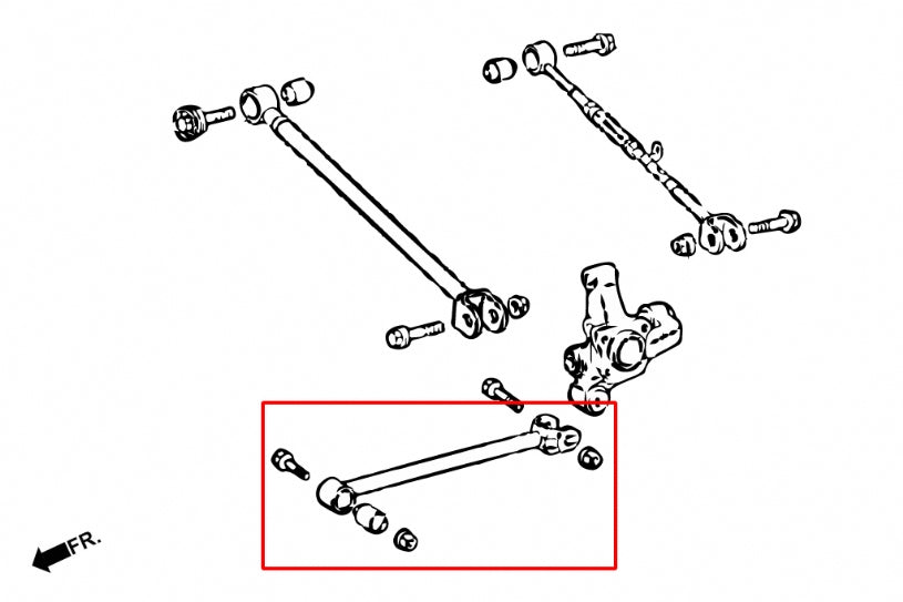Brat longitudinal spate Hardrace pentru Toyota Camry - 7333