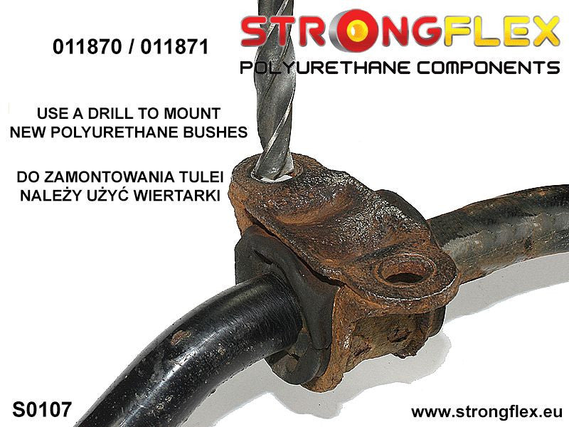 Schema montaj - Bucsa poliuretan Strongflex bara stabilizatoare spate SPORT - Alfa Romeo 159, Brera, Spider - 011871A