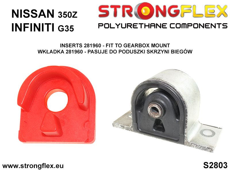 Schema montaj - Insertie poliuretan Strongflex tampon cutie de vitezes SPORT - Nissan 350Z - 281960A