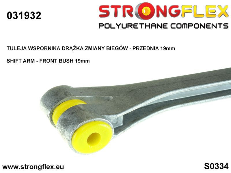 Schema montaj - Brat timonerie schimbator - bucsa fata (ovala) 19mm SPORT - poliuretan Strongflex - BMW Seria 1, BMW Seria 3 ... - 031932A